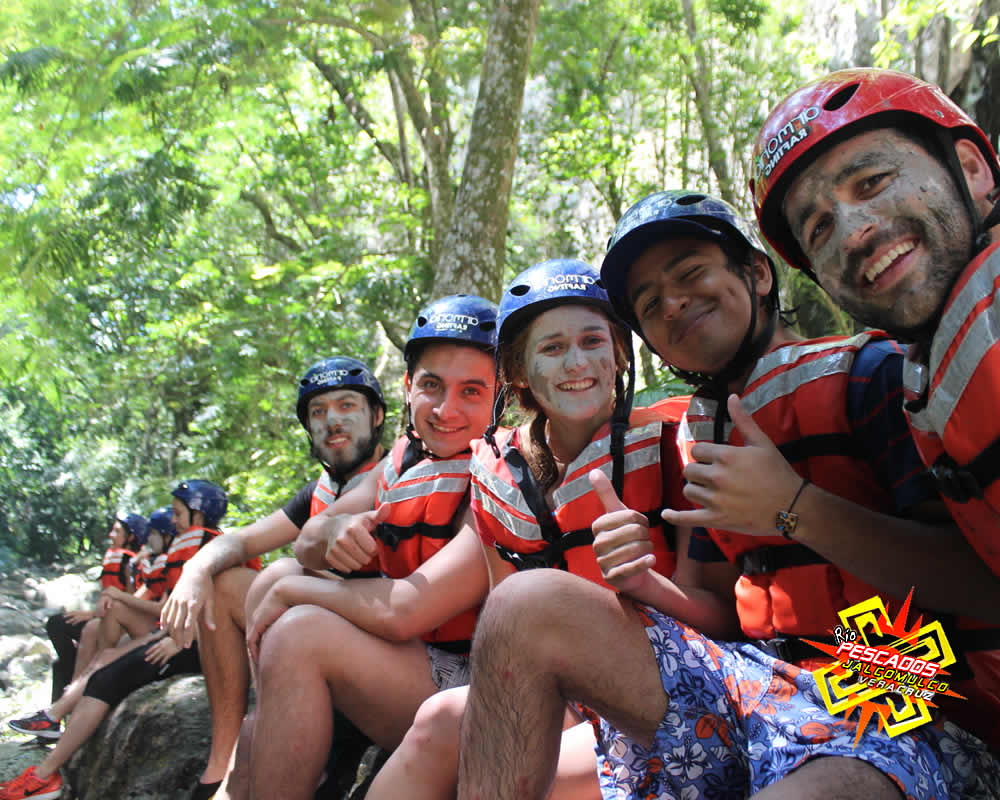 Aventureros en el río Pescados Jalcomulco Veracruz
